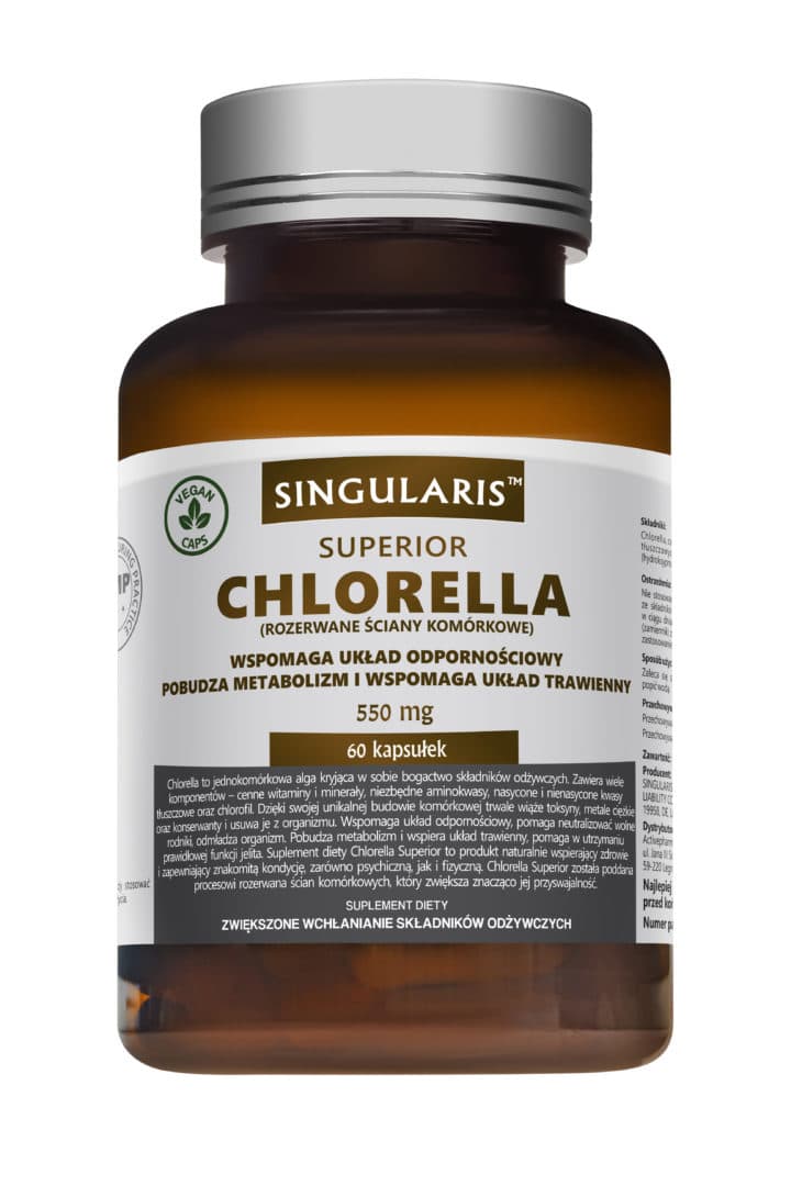 CHLORELLA SUPERIOR 550 mg 60 kaps CHLORELLA SUPERIOR 550 mg 60 kaps