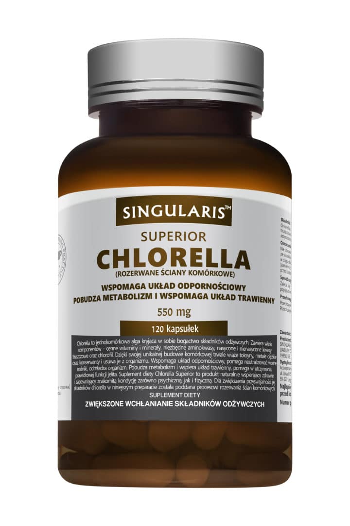 CHLORELLA SUPERIOR 550 mg 120 kaps CHLORELLA SUPERIOR 550 mg 120 kaps
