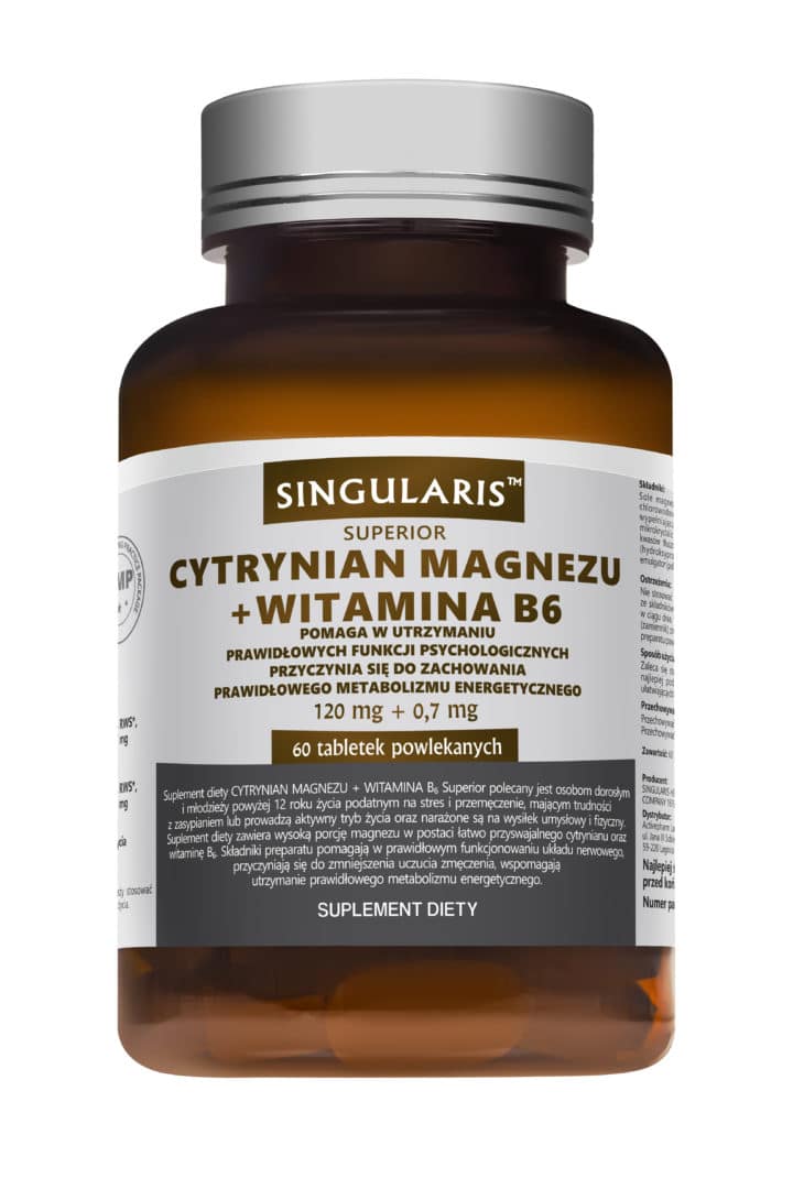 CYTRYNIAN MAGNEZU + WITAMINA B6 SUPERIOR 60 tab. CYTRYNIAN MAGNEZU + WITAMINA B6 SUPERIOR 60 tab.