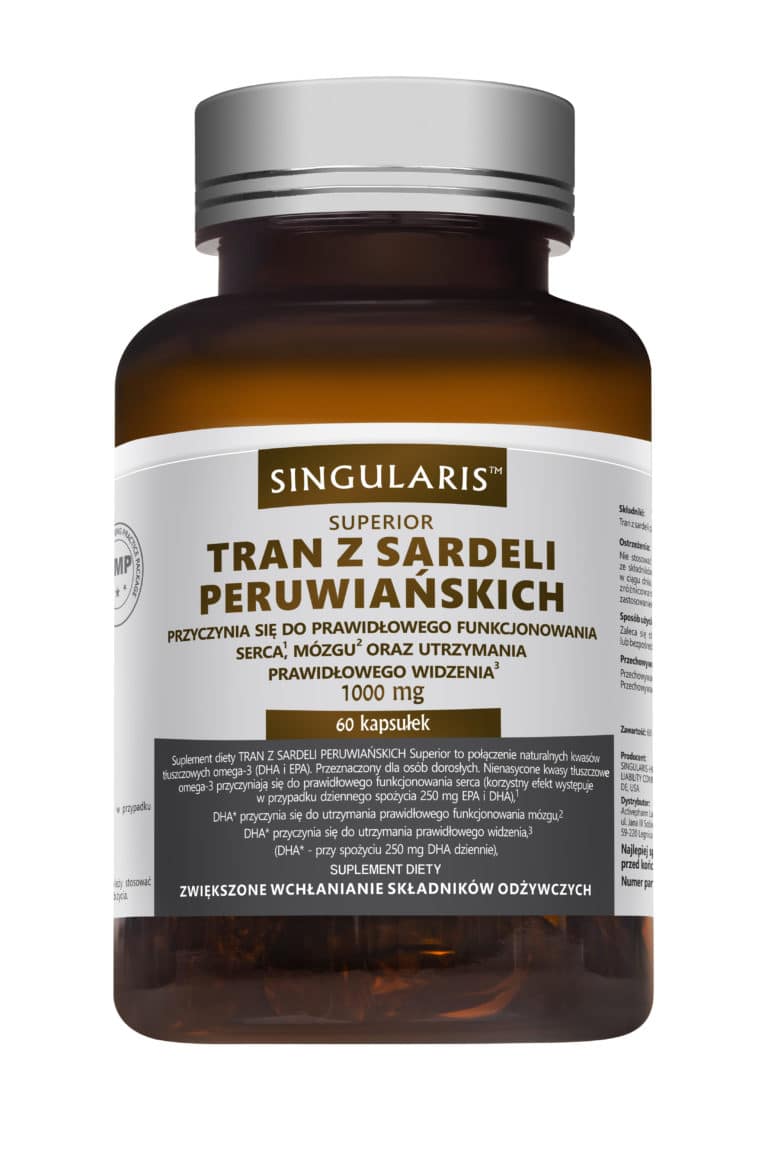 TRAN Z SARDELI PERUWIAŃSKICH SUPERIOR 60 kaps TRAN Z SARDELI PERUWIAŃSKICH SUPERIOR 60 kaps