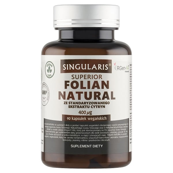 FOLIAN NATURAL ZE STANDARYZOWANEGO EKSTRAKTU Z CYTRYN 400 μg FOLIAN NATURAL ZE STANDARYZOWANEGO EKSTRAKTU Z CYTRYN 400 μg