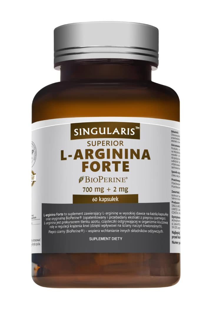 L-ARGININA FORTE SINGULARIS® SUPERIOR 60 kapsułek L-ARGININA FORTE SINGULARIS® SUPERIOR 60 kapsułek
