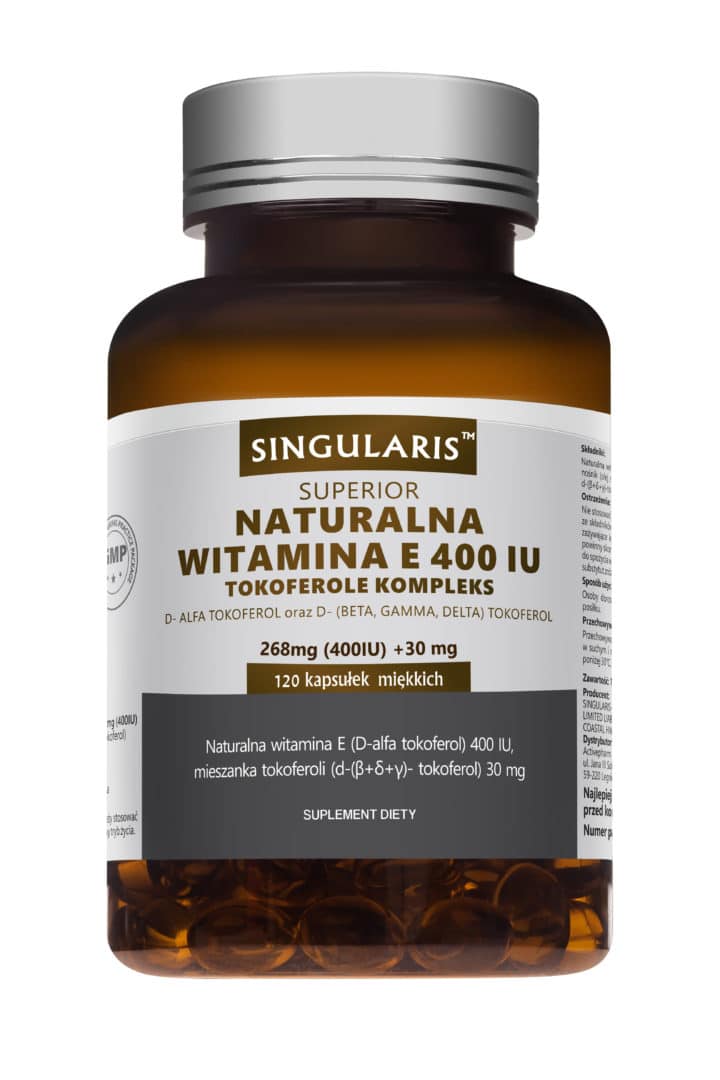 NATURALNA WITAMINA E 400 IU TOKOFEROLE KOMPLEKS 120 kaps NATURALNA WITAMINA E 400 IU TOKOFEROLE KOMPLEKS 120 kaps
