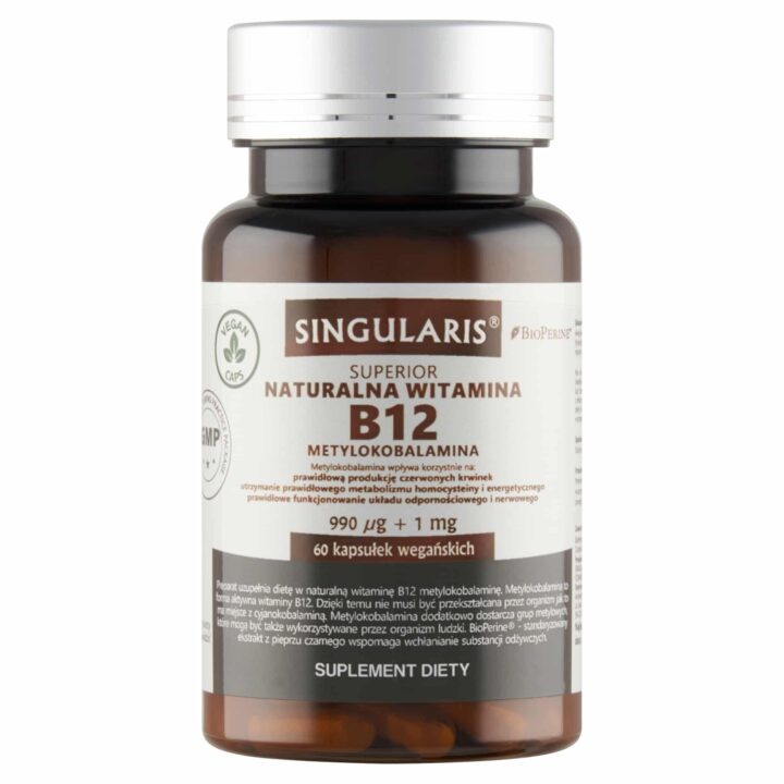 NATURALNA WITAMINA B12 990 mcg METYLOKOBALAMINA x 60 KAPS.