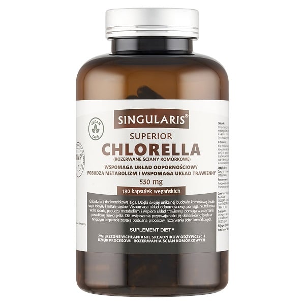 CHLORELLA SUPERIOR 550 mg 180 kaps CHLORELLA SUPERIOR 550 mg 180 kaps