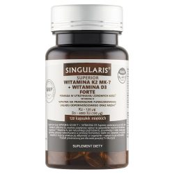 Witamina K2MK7 + Witamina D3 Forte 120 kaps. Singularis Witamina K2MK7 + Witamina D3 Forte 120 kaps. Singularis